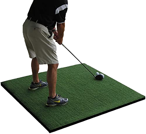 Commercial Pro 5' Feet X 5' Feet Golf Hitting Stance Mat- 5/8" Closed Foam Backing